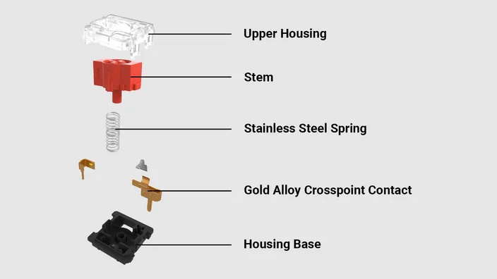 Low Profile 2.0 Brown Switch structure diagram